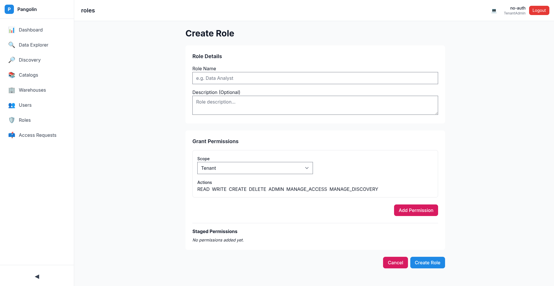 Pangolin Namespace View
